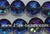 CNC304 15.5 inches 12mm round AB-color white crystal beads