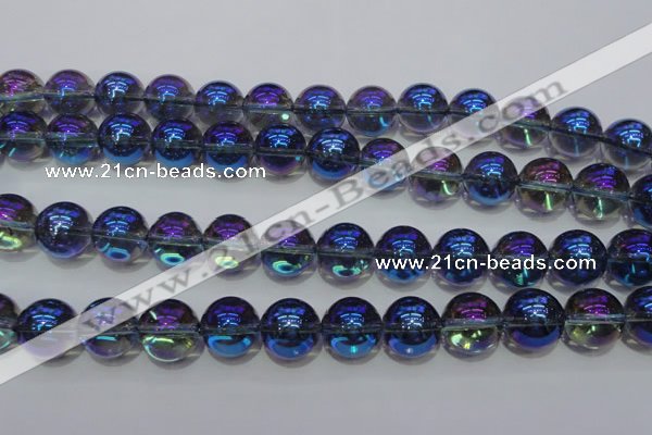 CNC304 15.5 inches 12mm round AB-color white crystal beads