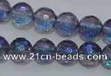 CNC311 15.5 inches 6mm faceted round AB-color white crystal beads