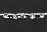 CNC33 4*6mm faceted teardrop grade AB natural white crystal beads