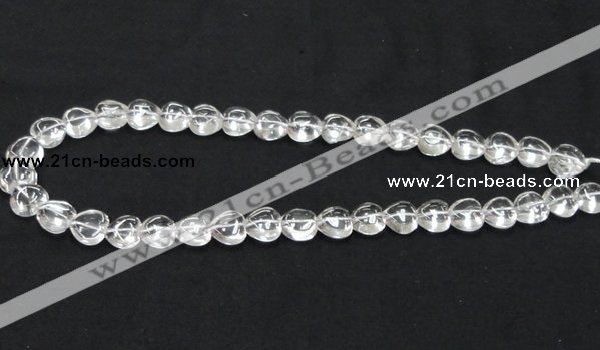 CNC36 10*10mm heart grade AB natural white crystal beads wholesale