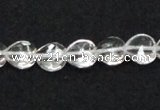 CNC37 10*10mm faceted heart grade AB natural white crystal beads