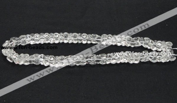 CNC39 9*12mm double heart-shaped grade AB natural white crystal beads