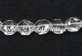 CNC40 10*10mm octagonal grade AB natural white crystal beads wholesale