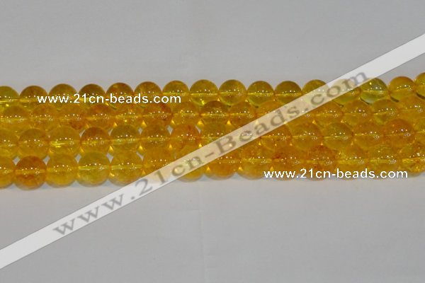 CNC404 15.5 inches 12mm round dyed natural white crystal beads