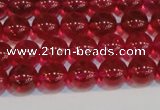 CNC410 15.5 inches 4mm round dyed natural white crystal beads