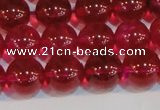 CNC413 15.5 inches 10mm round dyed natural white crystal beads