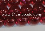 CNC414 15.5 inches 12mm round dyed natural white crystal beads