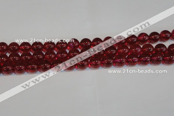 CNC414 15.5 inches 12mm round dyed natural white crystal beads