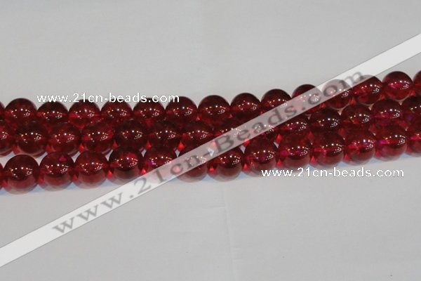 CNC415 15.5 inches 14mm round dyed natural white crystal beads