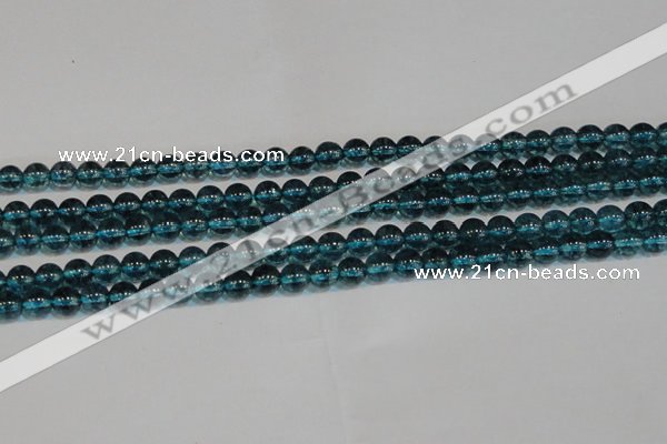 CNC421 15.5 inches 6mm round dyed natural white crystal beads