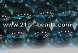 CNC425 15.5 inches 14mm round dyed natural white crystal beads