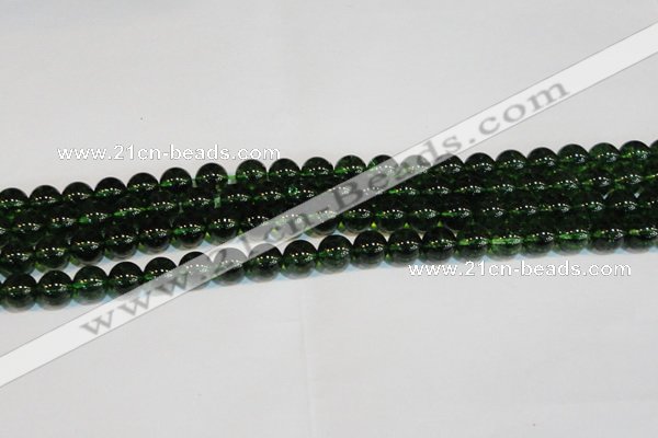 CNC440 15.5 inches 4mm round dyed natural white crystal beads