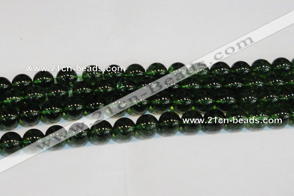 CNC445 15.5 inches 14mm round dyed natural white crystal beads