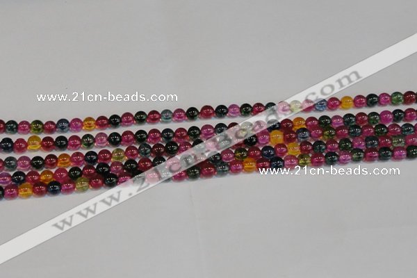 CNC450 15.5 inches 4mm round dyed natural white crystal beads