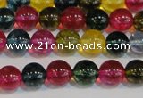 CNC452 15.5 inches 8mm round dyed natural white crystal beads