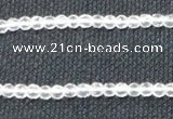 CNC50 15.5 inches 4mm faceted round grade A natural white crystal beads