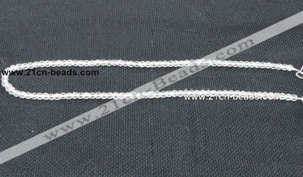 CNC50 15.5 inches 4mm faceted round grade A natural white crystal beads