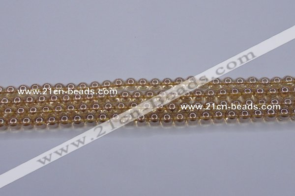 CNC500 15.5 inches 4mm round dyed natural white crystal beads