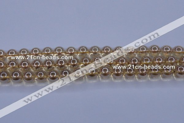 CNC504 15.5 inches 12mm round dyed natural white crystal beads