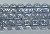 CNC508 15.5 inches 4mm round dyed natural white crystal beads