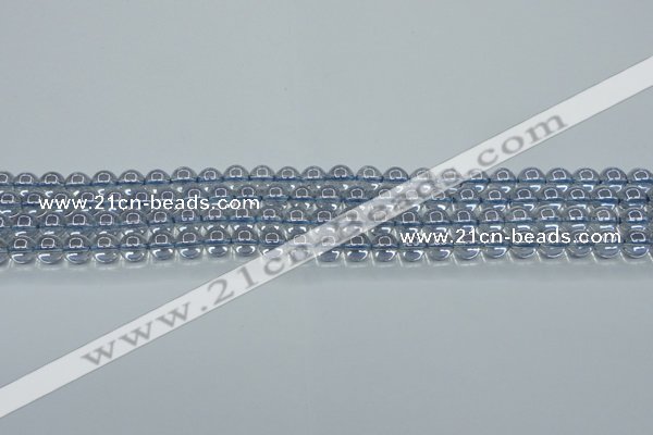 CNC508 15.5 inches 4mm round dyed natural white crystal beads