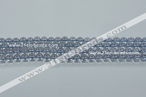 CNC510 15.5 inches 8mm round dyed natural white crystal beads