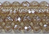 CNC519 15.5 inches 10mm faceted round dyed natural white crystal beads