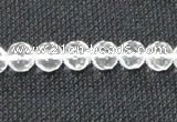 CNC52 15.5 inches 8mm faceted round grade A natural white crystal beads