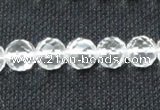 CNC53 15.5 inches 10mm faceted round grade A natural white crystal beads