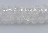 CNC550 15.5 inches 4mm round natural crackle white crystal beads