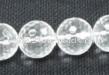 CNC57 15.5 inches 18mm faceted round grade A natural white crystal beads