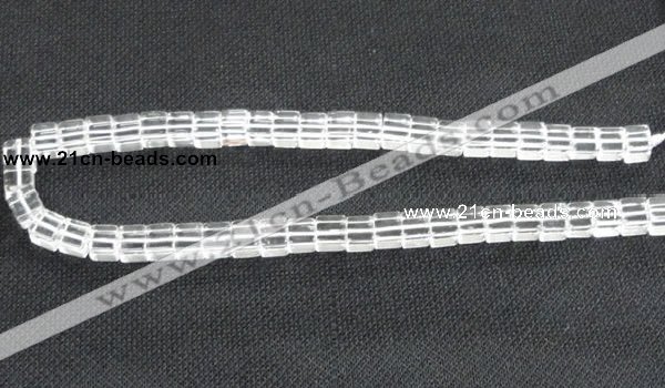 CNC60 15.5 inches 8*8mm cube grade A natural white crystal beads