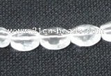 CNC62 15.5 inches 10*14mm faceted rice grade A natural white crystal beads