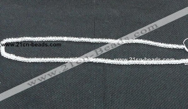 CNC68 2*4mm faceted rondelle grade A natural white crystal beads