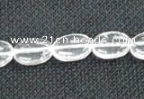 CNC70 15 inches 10*14mm oval grade A natural white crystal beads