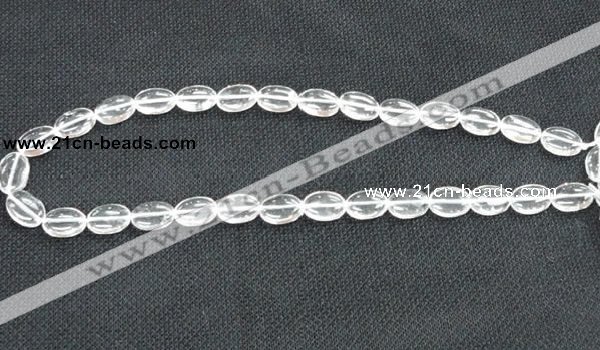 CNC70 15 inches 10*14mm oval grade A natural white crystal beads