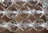 CNC702 15.5 inches 6mm faceted round white crystal beads