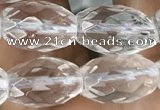 CNC722 15.5 inches 8*12mm faceted rice white crystal beads