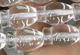 CNC724 15.5 inches 8*12mm vase-shaped white crystal beads