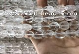 CNC804 10*14mm - 13*18mm faceted nuggets white crystal beads