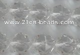 CNC89 15.5 inches 8mm faceted round natural white crystal beads