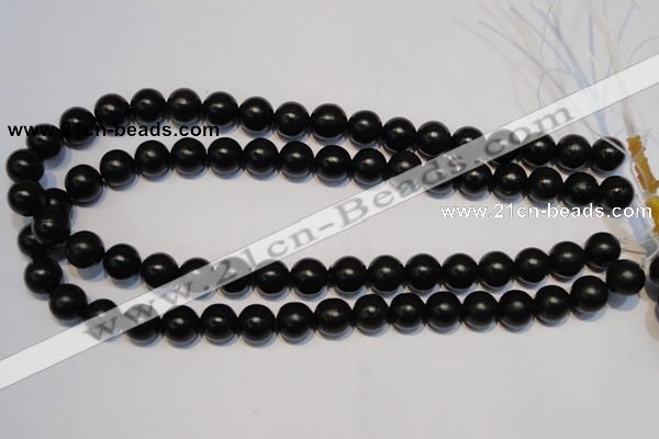 CNE01 15.5 inches 4mm round black stone needle beads wholesale