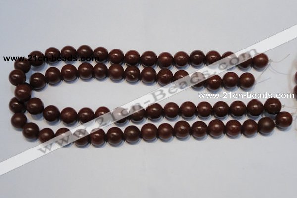 CNE09 15.5 inches 8mm round red stone needle beads wholesale