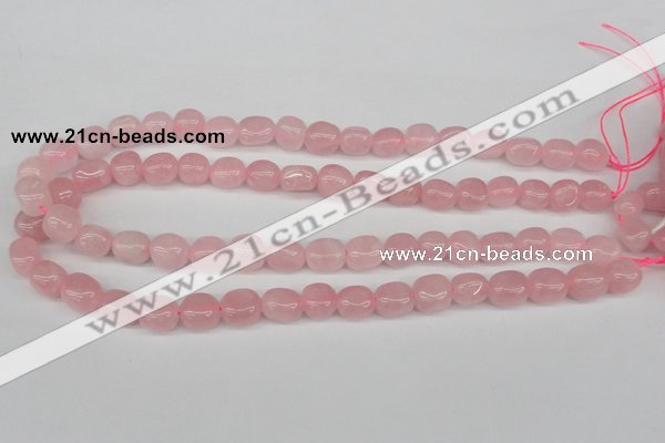 CNG07 15.5 inches 9*12mm nuggets rose quartz gemstone beads