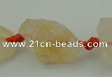 CNG1001 15.5 inches 15*25mm - 25*30mm nuggets citrine gemstone beads