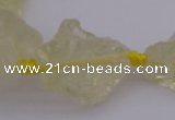 CNG1002 15.5 inches 15*25mm - 25*30mm nuggets lemon quartz beads