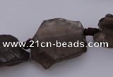 CNG1004 15.5 inches 15*25mm - 25*30mm nuggets smoky quartz beads