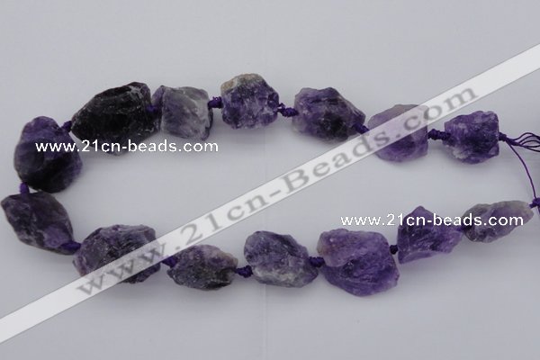 CNG1006 15.5 inches 15*25mm - 25*30mm nuggets dogtooth amethyst beads