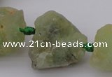 CNG1009 15.5 inches 15*25mm - 25*30mm nuggets green rutilated quartz beads
